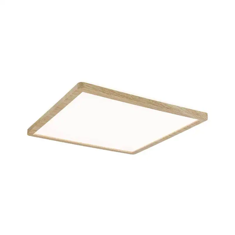 Paulmann LED Panel Deckenleuchte Lampe eckig Holz Badleuchte IP44 flaches Design