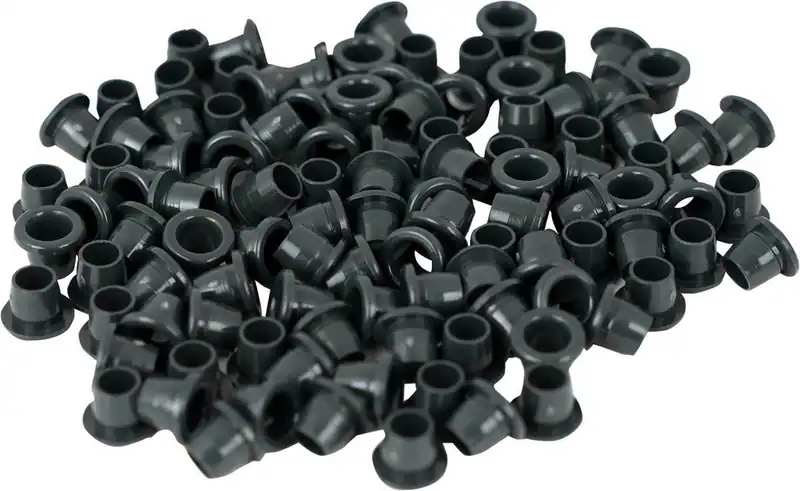 Juwel Ösen für Wäschespinnen, 100 Stück, Ø 8 mm, schwarz, Ersatzösen