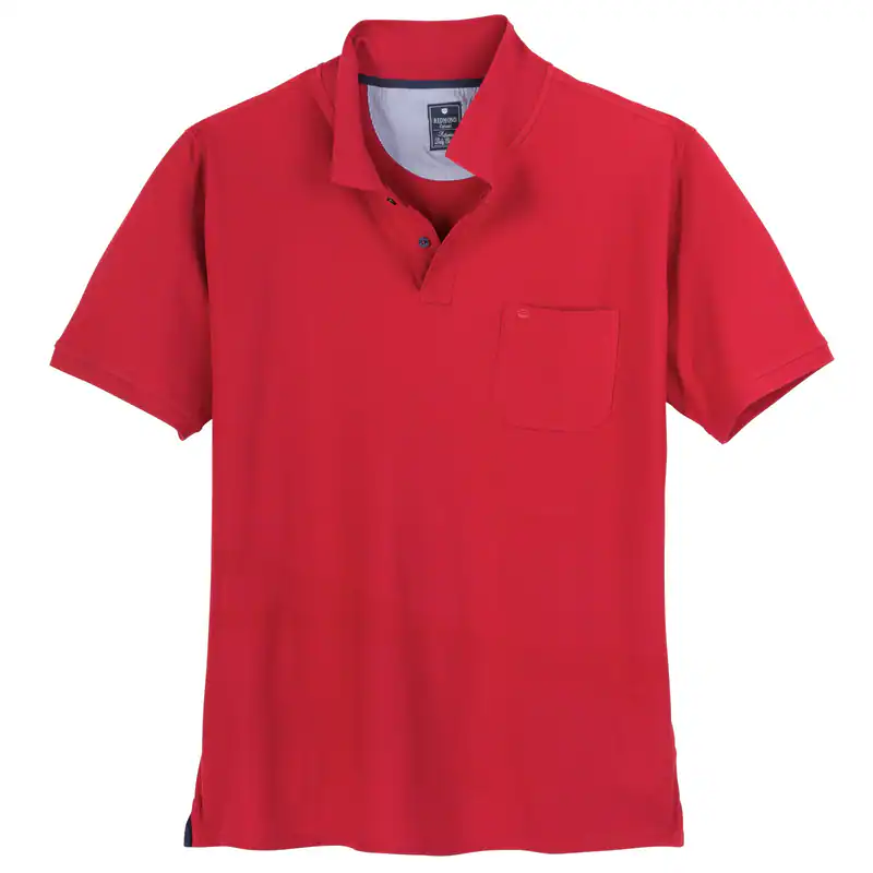 Redmond Basic Poloshirt rot Übergrößen