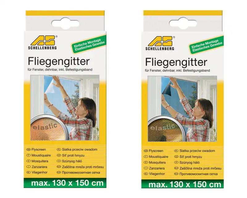 Schellenberg Fliegengitter Elastic Insektenschutz 130x150cm NEU