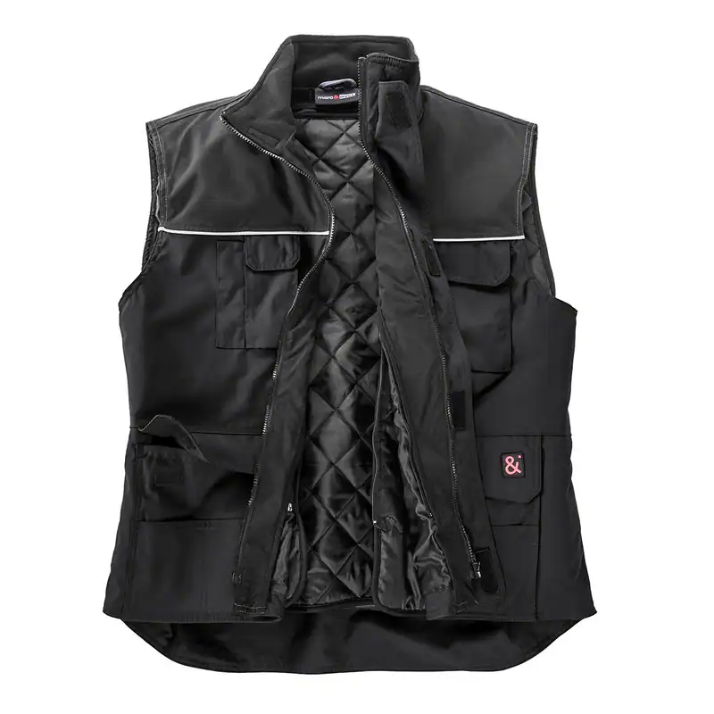 Abraxas robuste 2-in-1 Arbeitsweste schwarz Übergröße 3XL-10XL robust Heimwerken