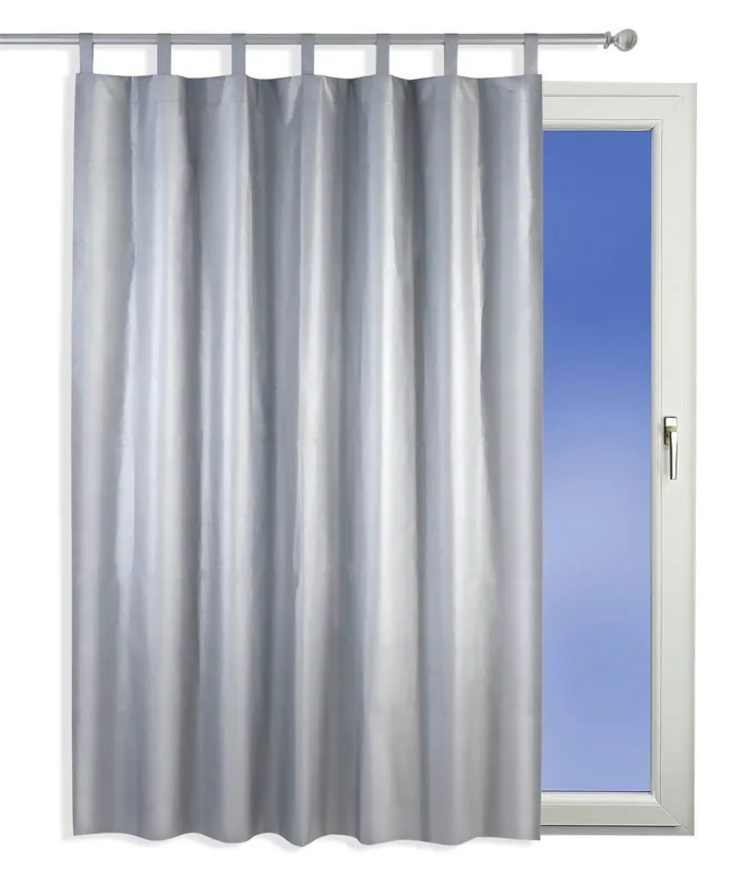 WENKO Energiespar Thermo Vorhang 130x200 cm Blickdicht Kräuselband Tür Fenster