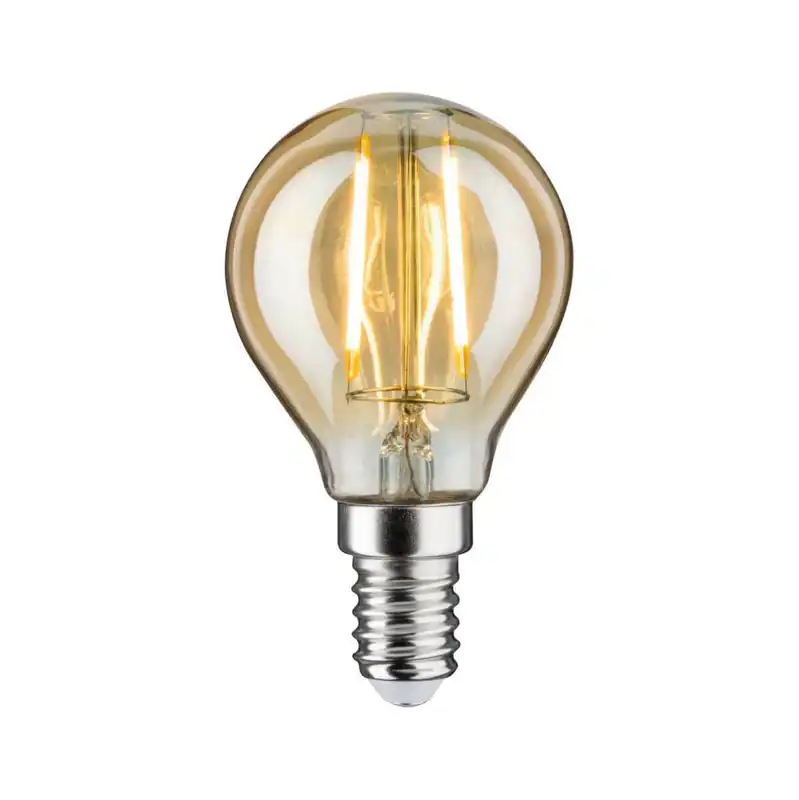 Paulmann LED Tropfen, Ø 45 mm, 4,7 W, E14, 2500 K, Gold, Goldlicht dimmbar