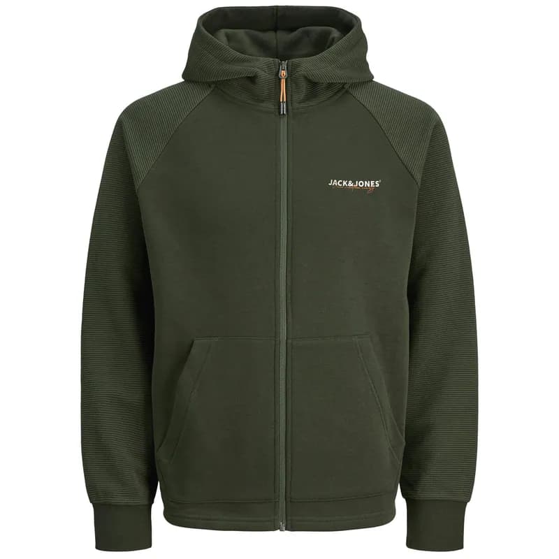 Jack&Jones XXL Kapuzen-Sweatjacke oliv JJTHATCHER