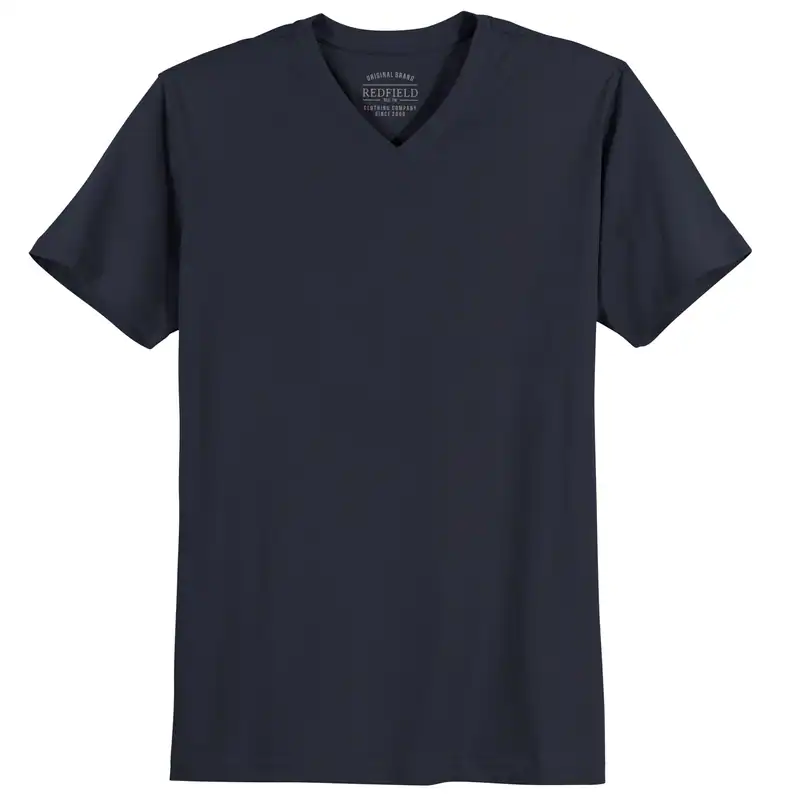 T-Shirt V-Ausschnitt dunkelblau Redfield Übergröße