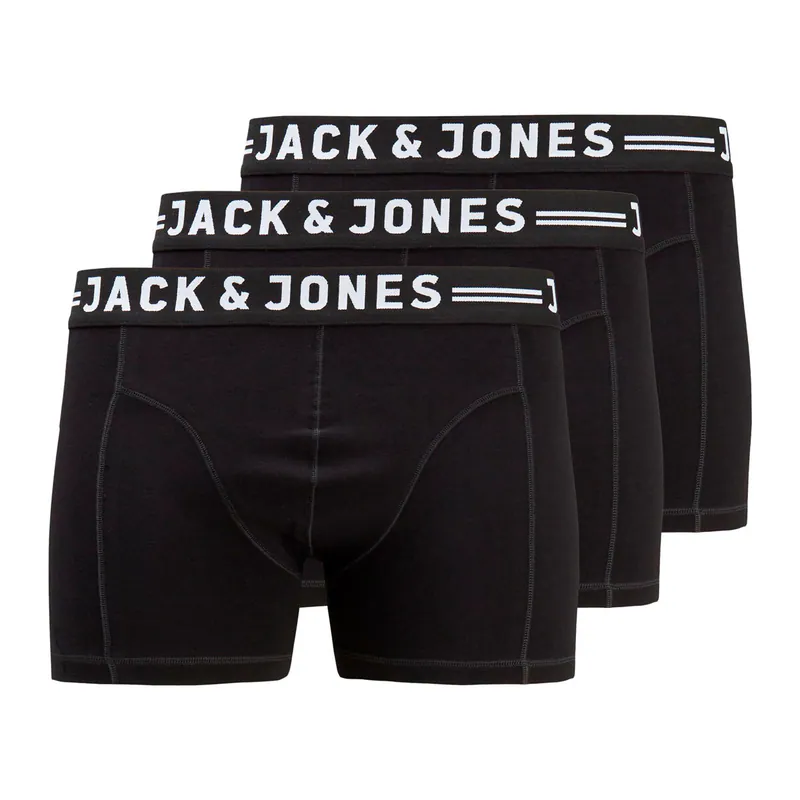 Jack & Jones 3er-Pack Pants schwarz JACSENSE, 3XL-8XL, schön weich u. bequem NEU