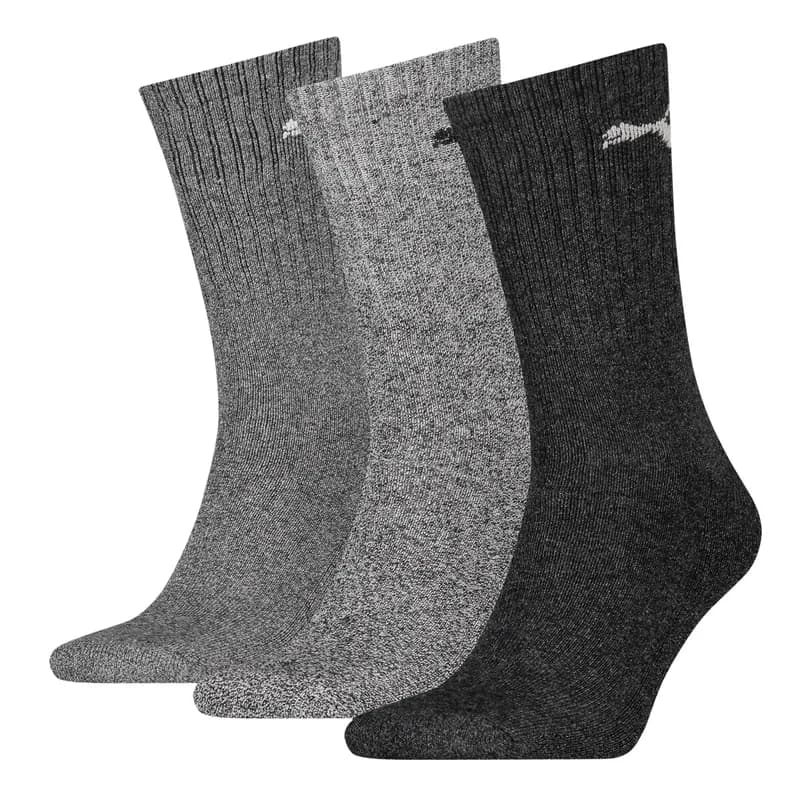 Puma 3er-Pack Sportsocken melierte Grautöne