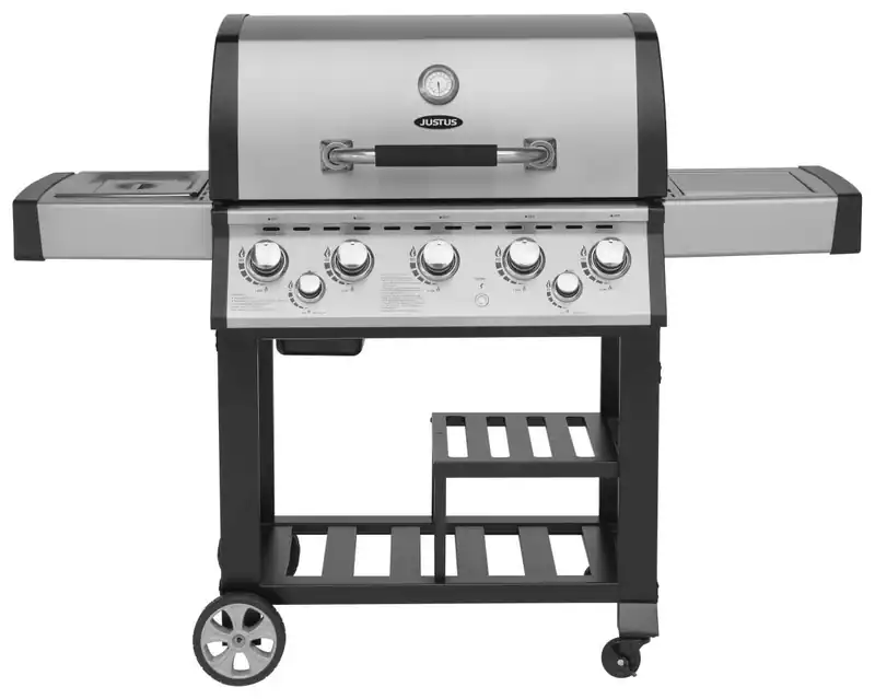 JUSTUS Gasgrill Mars 5+1 Brenner Infrarot Backburner Grillwagen BBQ Edelstahl