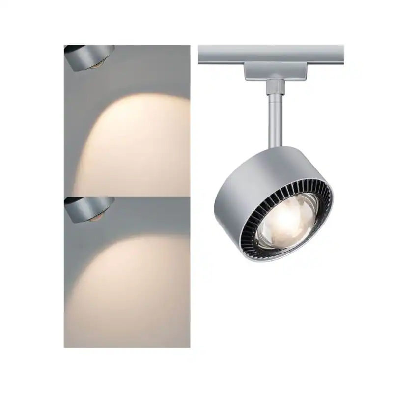 Paulmann URail LED Spot Aldan, 9W, Schwarz | Chrom matt, 230V, 820 lm, Warmweiß