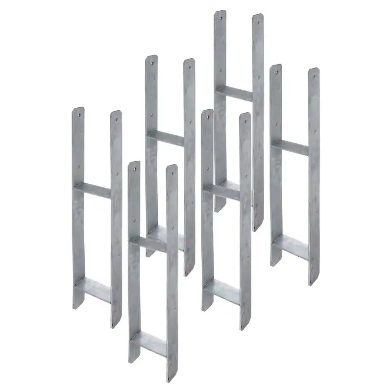 6x H-Anker Pfostenträger 600 mm Carport Pfostenanker feuerverzinkt Pfostenschuh