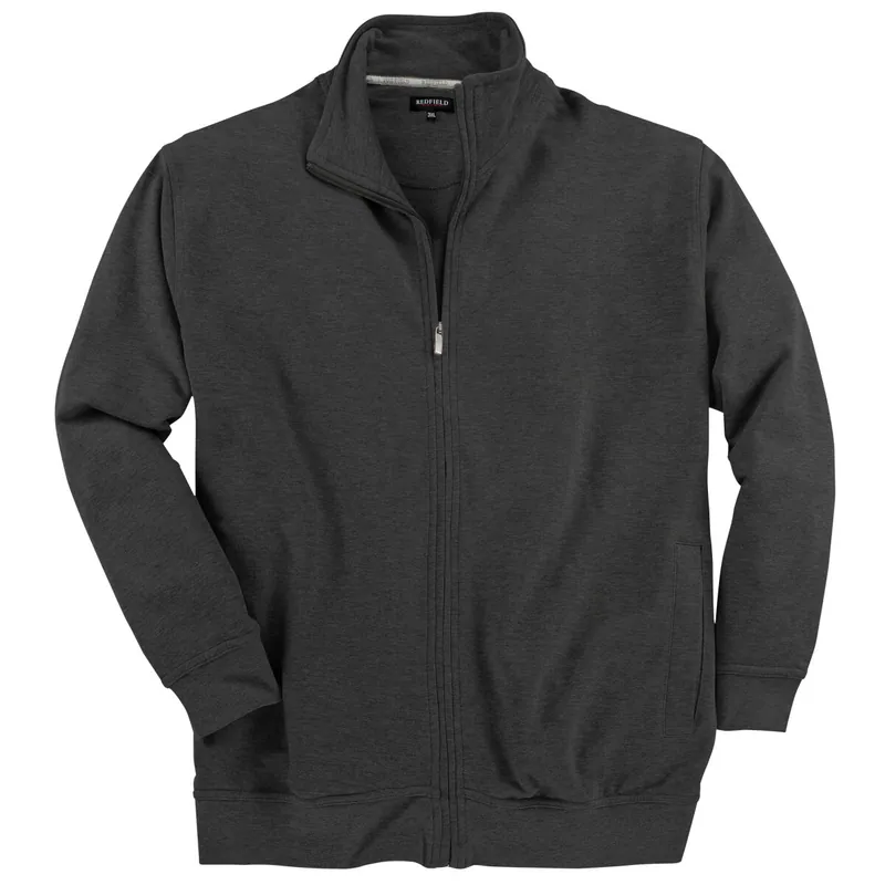 Redfield Sweatjacke anthrazit melange Übergröße 3XL 4XL 5XL 6XL 7XL 8XL 10XL Neu