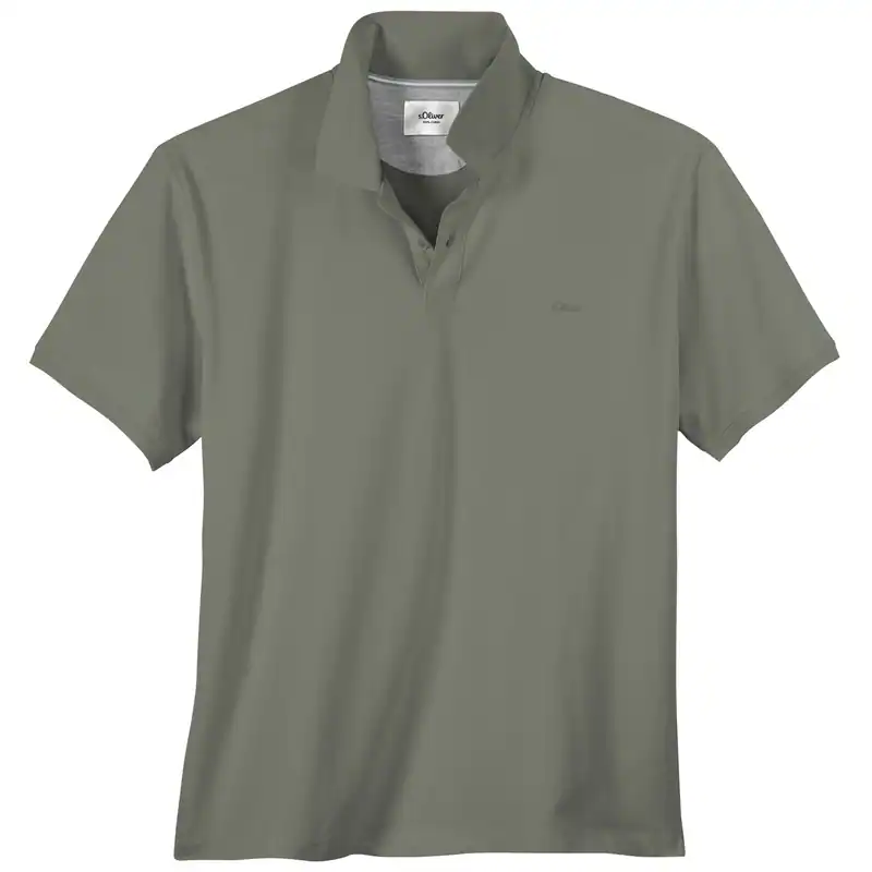 s.Oliver Übergrößen Basic-Poloshirt oliv