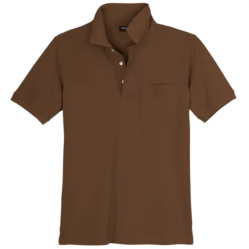 Redfield Poloshirt braun 2XL-10XL 100% Baumwoll-Piqué hochwertig ultrabequem NEU