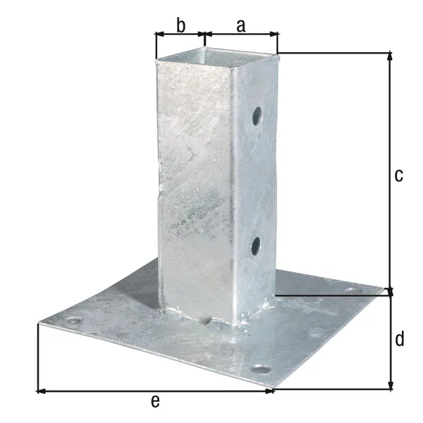 Alberts Pfostenträger Aufschraubhülse Schuh Vierkantpfosten 60x60 - 120x120