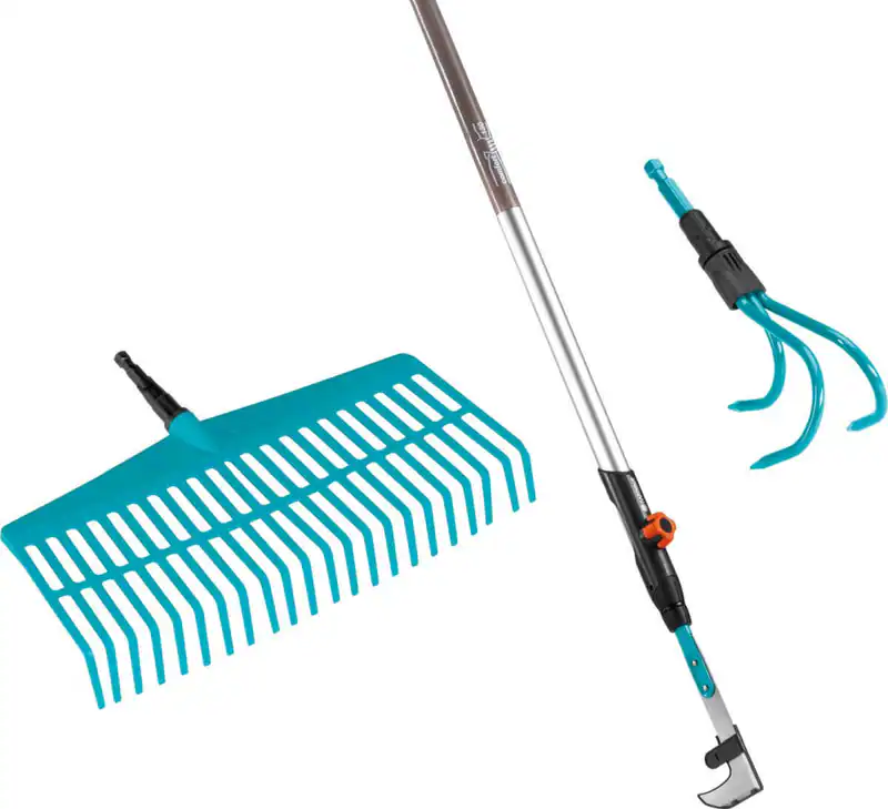 GARDENA combisystem-Komplettangebot, inkl Rechenbesen, Grubber, Fugenkratzer