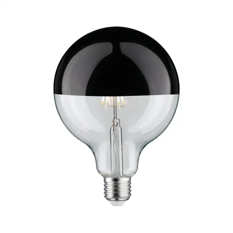 Paulmann LED Globe 6,5W = 48W, 600 lm, E27, Kopfspiegel Schwarzchrom, Warmweiß