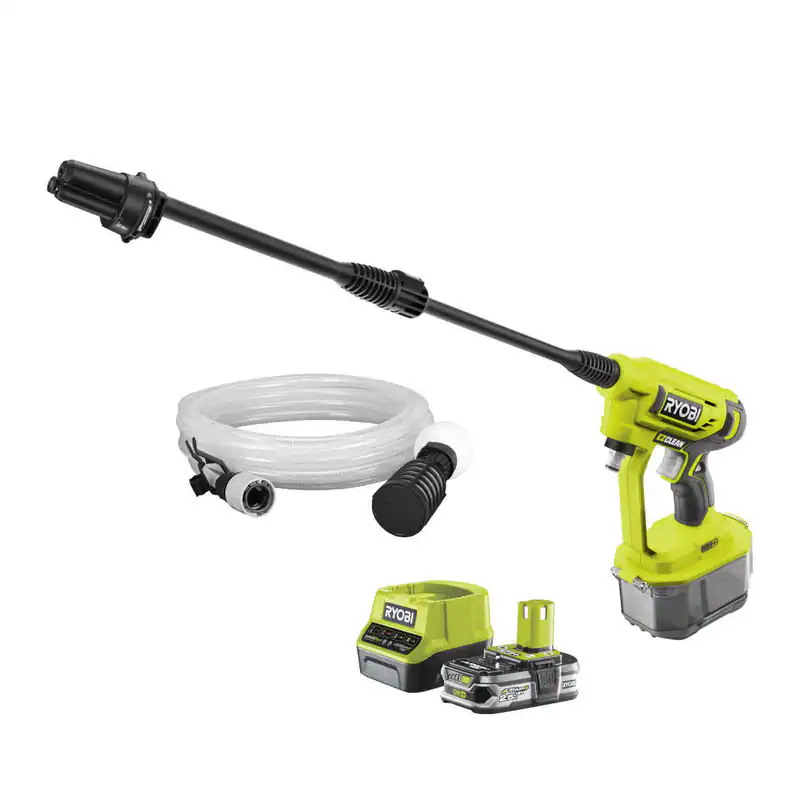 RYOBI RY18PW22A-125 18 V mobiler Akku-Mitteldruckreiniger 22 bar 3-fach Düse Set