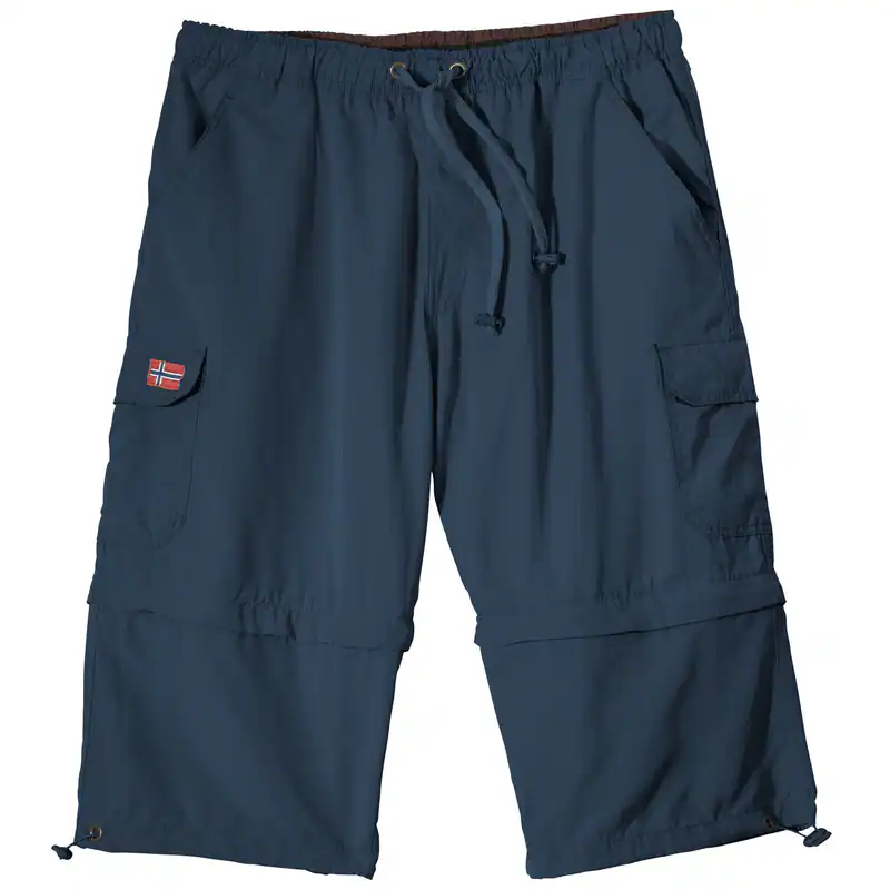 Abraxas Gummibund Zipp-off-Bermuda blau große Größen 2XL-12XL bequem weich NEU