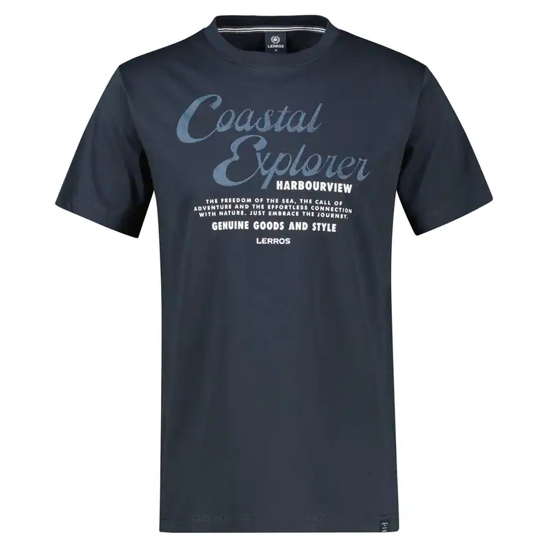 Lerros Übergrößen T-Shirt modisch navy Print Coastal