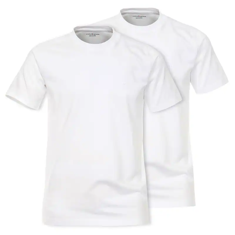 CasaModa Doppelpack T-Shirts weiß große Größen