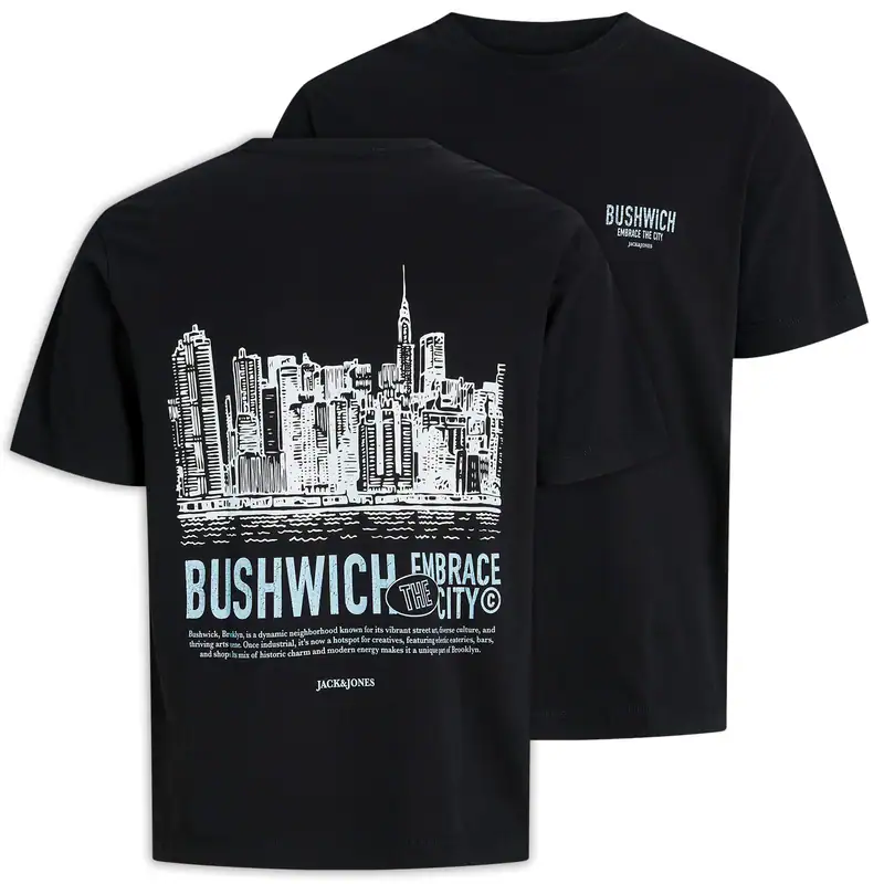 Jack&Jones T-Shirt schwarz XXL JORYORK Rückenprint