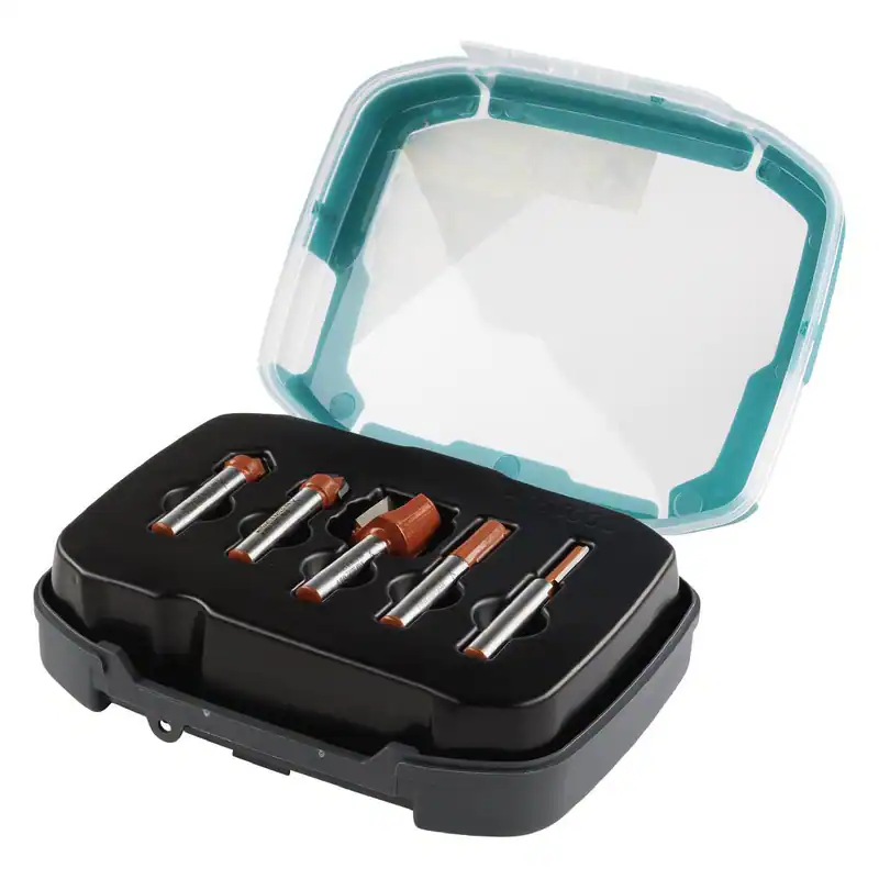 wolfcraft Nutfräser Set HM Ø 20mm 5 teilig Fräsarbeiten Oberfräse Fräsmotor