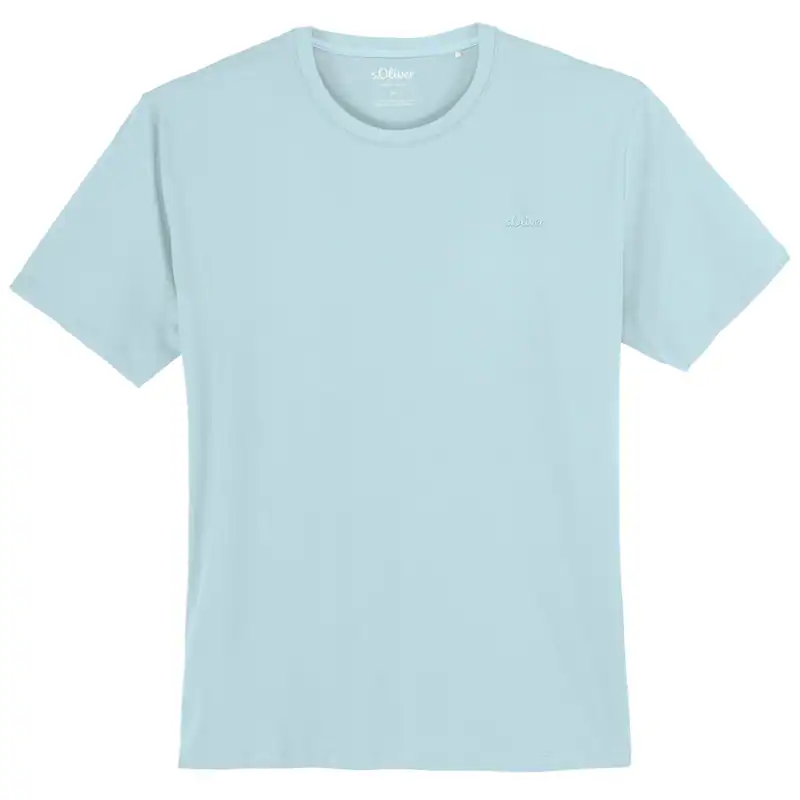 s.Oliver Übergrößen Basic-T-Shirt hellblau