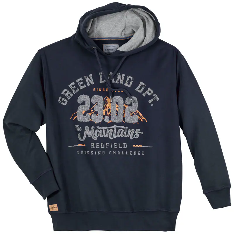 Redfield modischer Übergrößen Hoodie navy