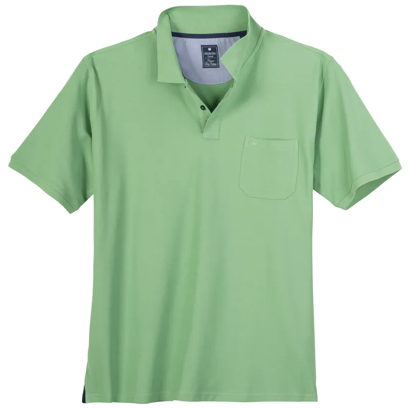 Redmond Basic Poloshirt hellgrün Übergrößen