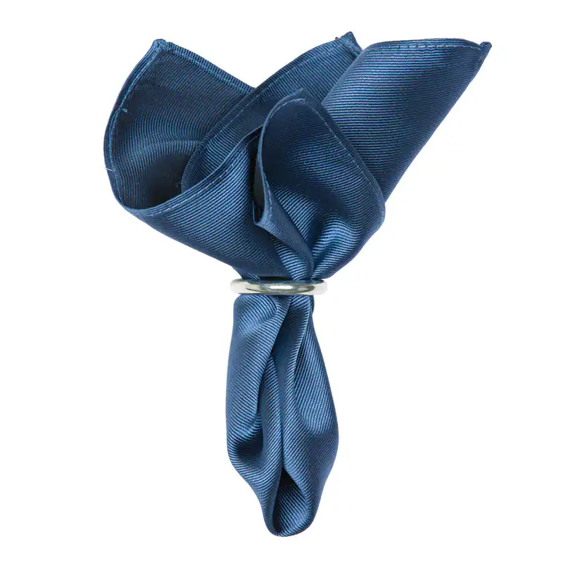 J.Ploenes elegantes Einstecktuch in blau uni aus reiner Seide one size NEU