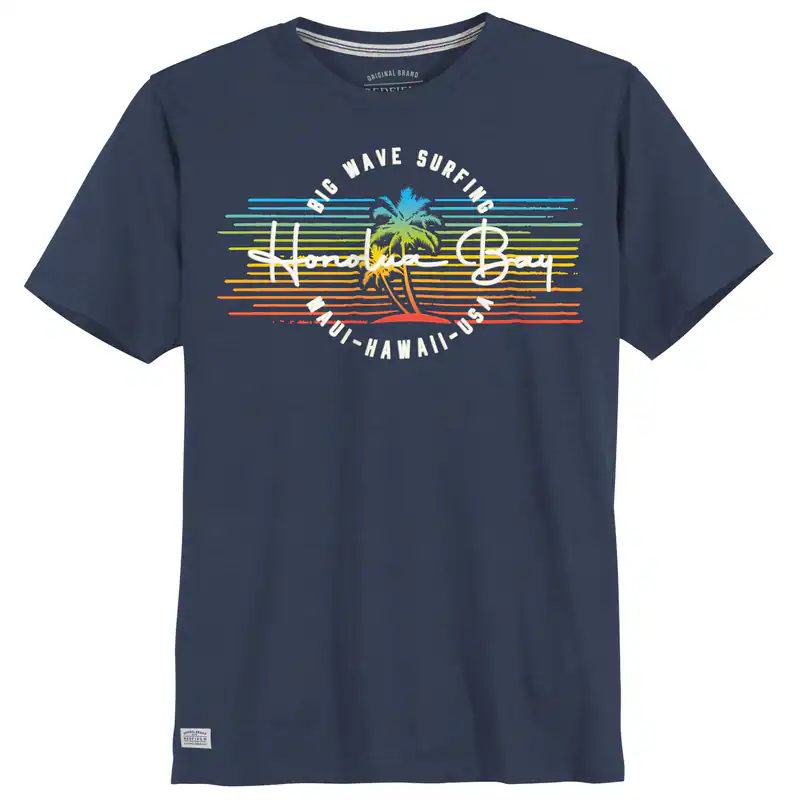 Redfield modisches T-Shirt Übergröße blau Honolua Bay