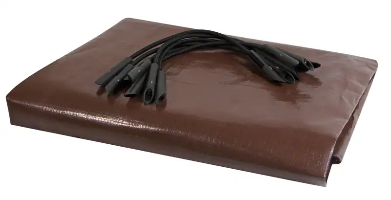 Balkonabdeckung 0,8 x 5 m, 210 g/m2, inkl. Gummispanner, einfache Montage, braun