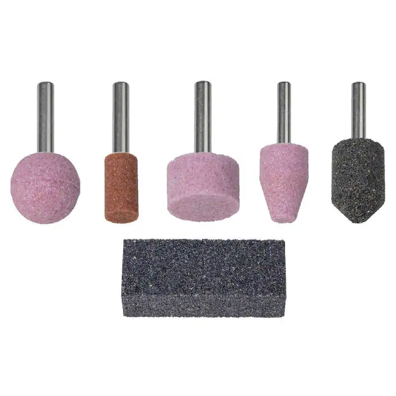 wolfcraft Keramisches Schleifkörper Set 6 teilig für Bandschleifer