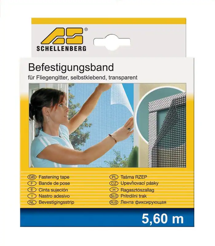 Schellenberg Befestigungsband transparent 5,6m Polyestergewebe NEU
