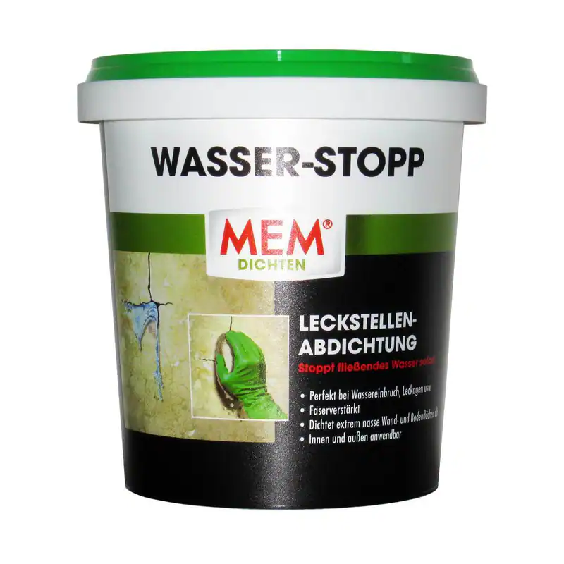 MEM Wasser-Stopp | Spezialzement zur sofortigen Abdichtung | 1 kg