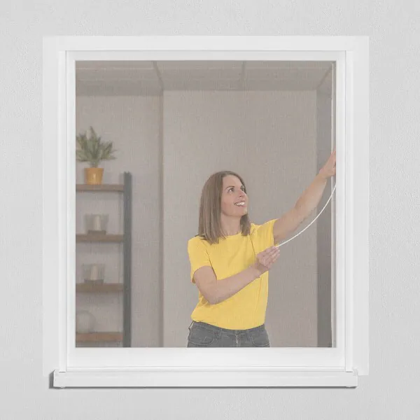 Schellenberg EASY Click Insektenschutzfenster 130x150cm Pollenvlies ohne bohren
