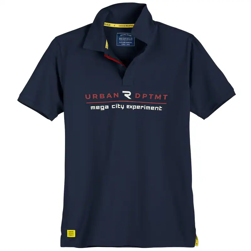 Redfield Übergrößen Poloshirt URBAN DPTMT navy