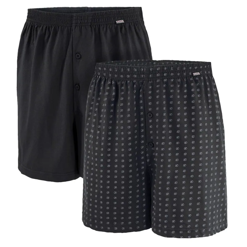 Adamo Boxershorts schwarz 2er Pack, 2XL-18XL, 100% Baumwolle, OEKO-TEX® 100, NEU