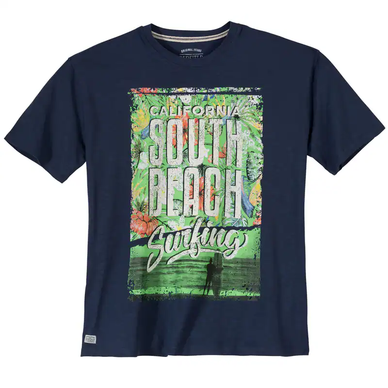 Redfield große Größen T-Shirt denimblau South Beach