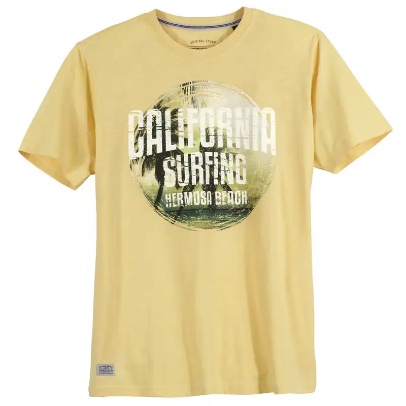 Redfield XXL T-Shirt hellgelb California Surfing