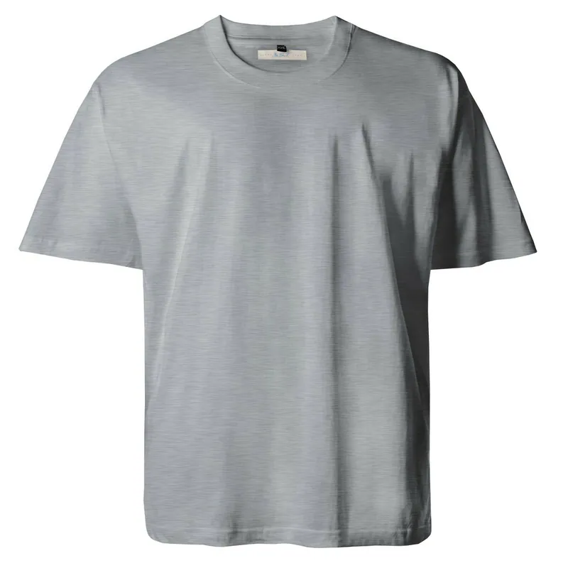 Hellgrau melanges T-Shirt Lucky Star Übergröße