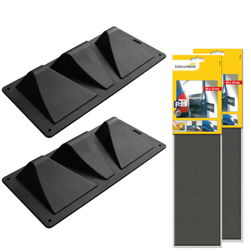 Schellenberg Einparkset mit 2 x Einparkhilfe zum Aufschrauben + 2 x Tür Protect