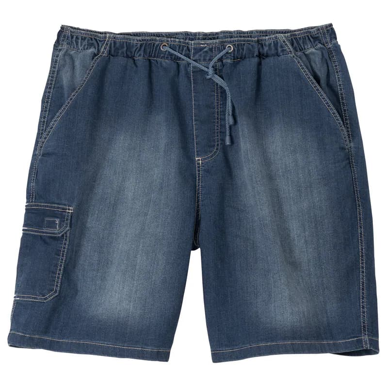 Jeans-Cargo-Bermuda stone washed blue große Größen 2XL-12XL 100% Cotton bequem