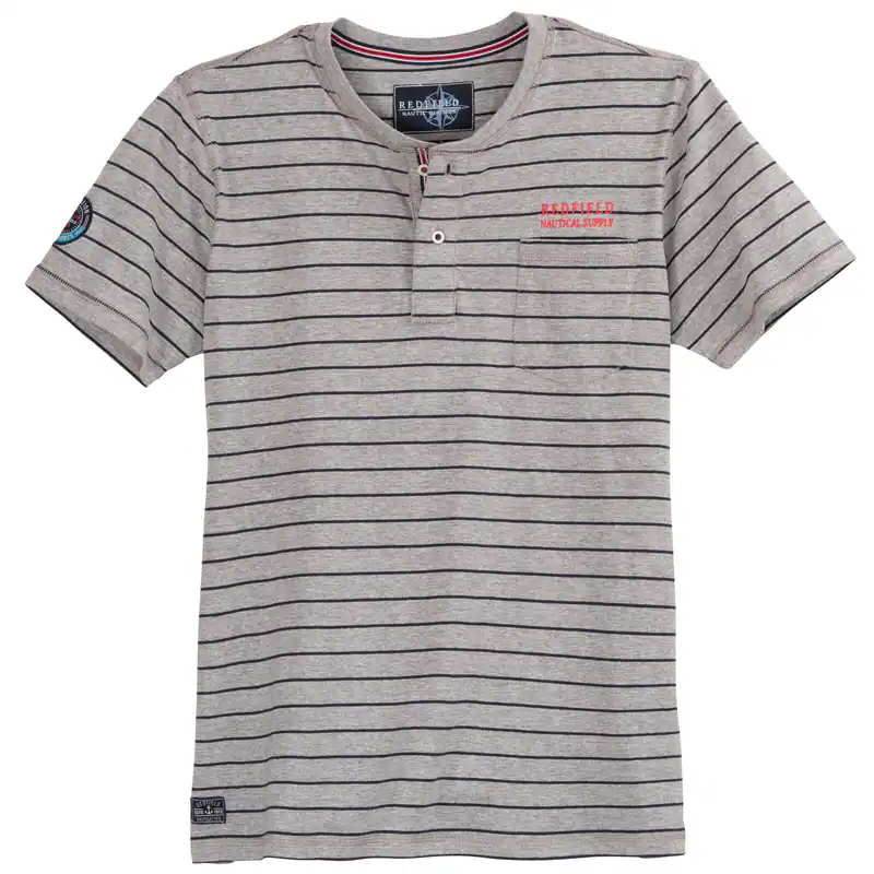 Redfield Serafino T-Shirt XXL maritim grau gestreift