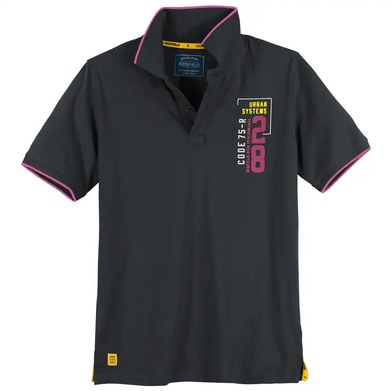 Redfield sportives XXL Poloshirt schwarz Urban System