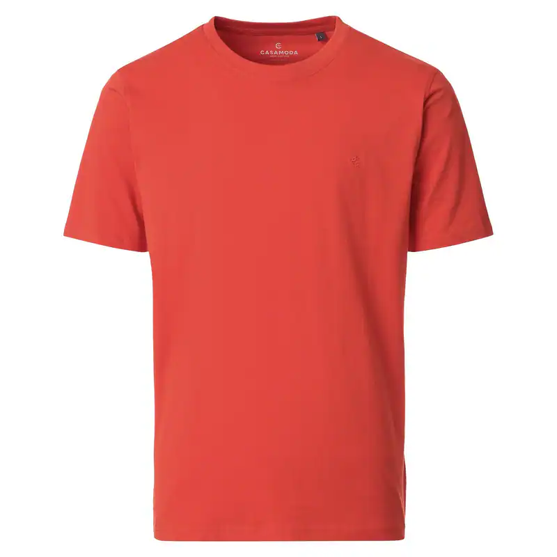 CasaModa Übergrößen Basic T-Shirt orangerot