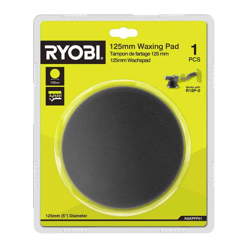 Wachspad 125 mm Ryobi RAKPFP01 für Akku Exzenter Poliermaschine R18P-0