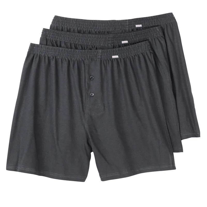 Adamo Fashion Boxershorts anthrazit 2XL-8XL, 100% Baumwolle, OEKO-TEX®100 bequem