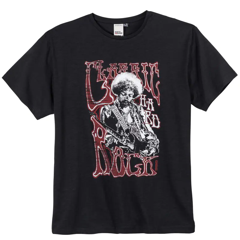 North56Denim XXL T-Shirt schwarz Print Jimi Hendrix