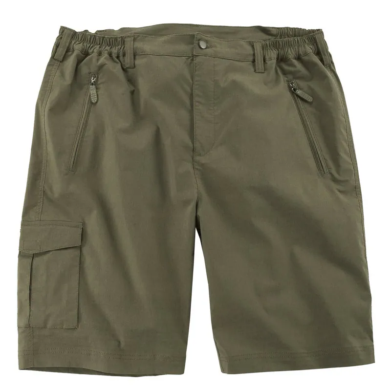 Outdoor Bermuda khaki Gummibund Abraxas große Größe 2XL-12XL bequem atmungsaktiv
